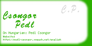 csongor pedl business card